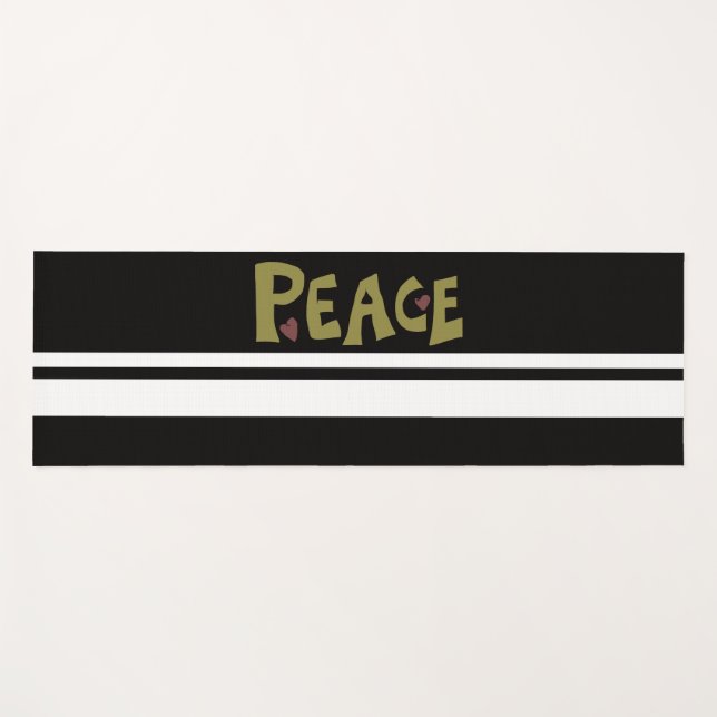 Tapete De Yoga MAZIPOODLES Peace Olive Green (Frente (Horizontal))