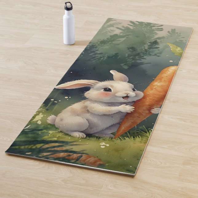 Tapete De Yoga Meadow Bunny Dreams: Yoga Mat Whimsical (In Situ)