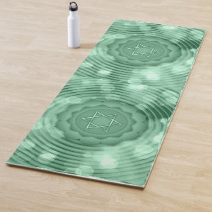 Tapete De Yoga Meditação de Chakra Aura Zen Verde Única e Impr