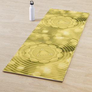 Tapete De Yoga Meditação Dourada única de Chakra padrão Zen