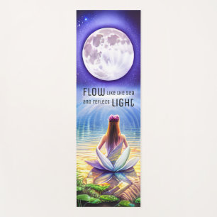Tapete De Yoga Meditação Inspiracional Lótus Flor Cheia