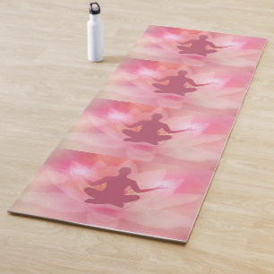 Tapete De Yoga Meditação Lótus Rosa Meditação Energética Espiritu