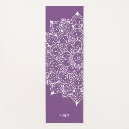 Tapete De Yoga Meditação Mandala - Roxo Personalizado