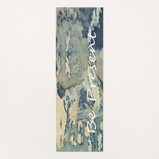 Tapete De Yoga Meditação Oradora Espiritual Mulher Blue Yoga Mat (Frente)