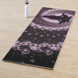 Tapete De Yoga Meditação Roxo-Preta e Yoga Mat