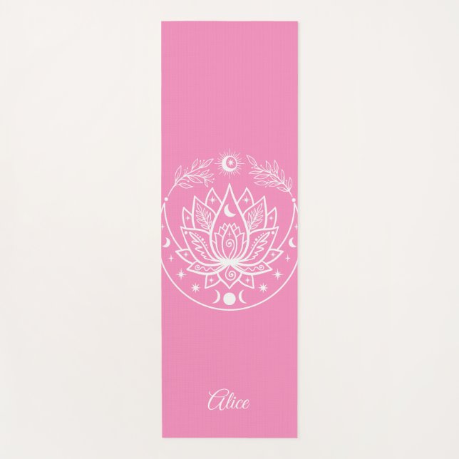 Tapete De Yoga Meditação Yoga Mat Personalizada - Rosa-Presente (Frente)