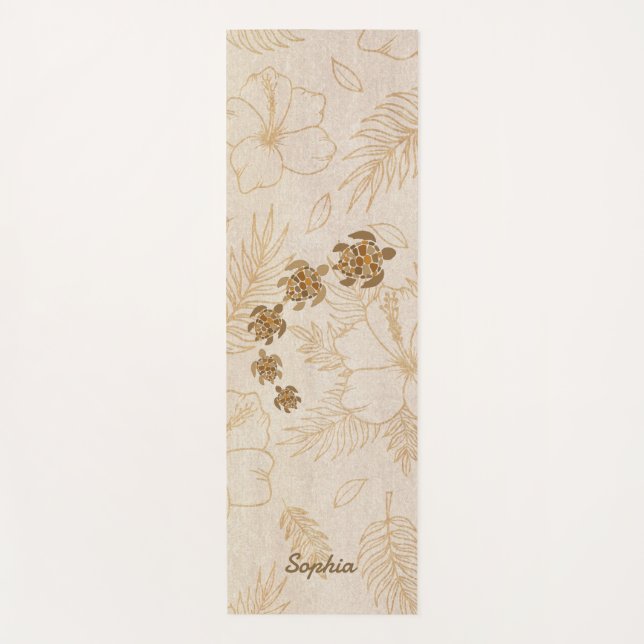 Tapete De Yoga Meditação Yoga Mat Personalizada Tartaruga do Mar  (Frente)