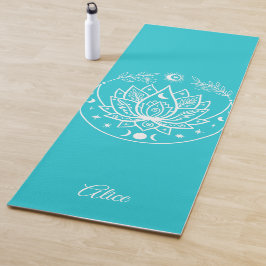 Tapete De Yoga Meditação Yoga Mat Personalizada Turquoise
