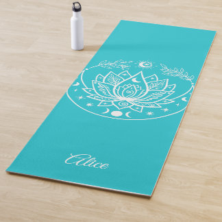 Tapete De Yoga Meditação Yoga Mat Personalizada Turquoise