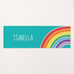 Tapete De Yoga Meninas bonito do arco-íris personalizadas