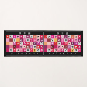 Tapete De Yoga Mesa Japonesa Hiragana & Katakana