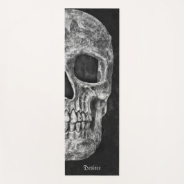 Tapete De Yoga Metade Gótica, Legal, Negra E Grunge Branco