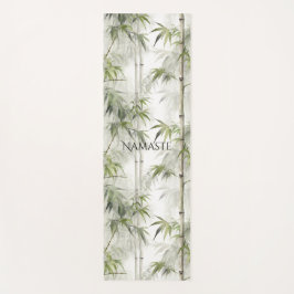 Tapete De Yoga Mindfulness do Bambu Verde  