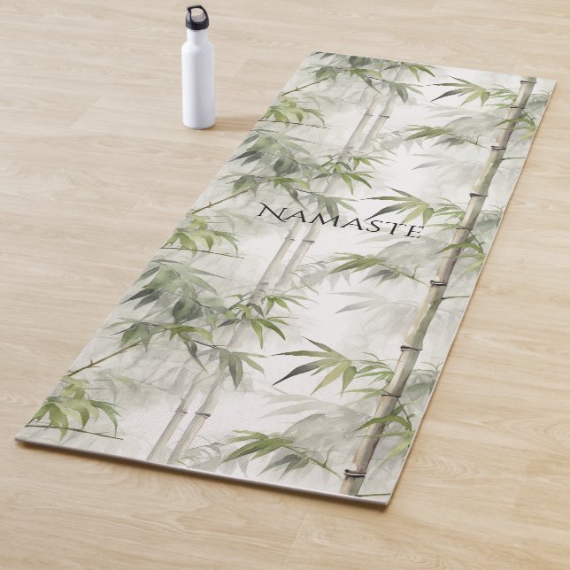 Tapete De Yoga Mindfulness do Bambu Verde   (In Situ)