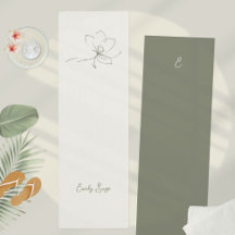 Minimalist Floral Line Art Zen Ivory Sage Green