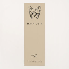 Tapete De Yoga Minimalist Yorkie Yoga Mat | Custom Pet Name