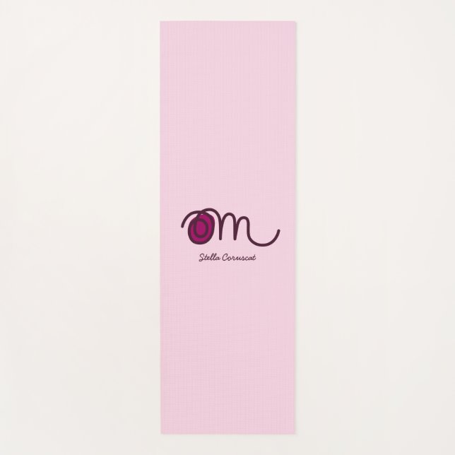 Tapete De Yoga Minimalistic Om Handwritten Personalized Yoga Mat (Frente)