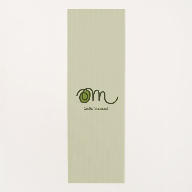 Tapete De Yoga Minimalistic Om Handwritten Personalized Yoga Mat (Frente)