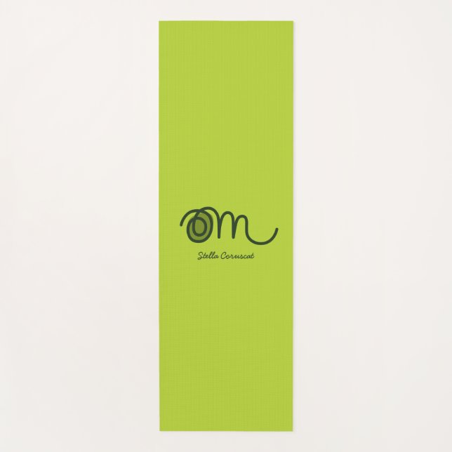 Tapete De Yoga Minimalistic Om Handwritten Personalized Yoga Mat (Frente)