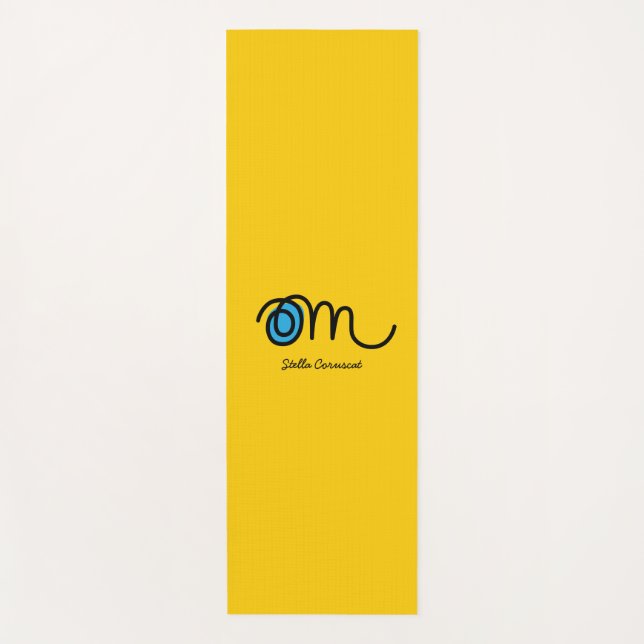 Tapete De Yoga Minimalistic Om Handwritten Personalized Yoga Mat (Frente)
