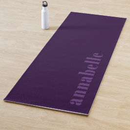 Tapete De Yoga Mínimo Personalizado Roxo Elegante Moderno