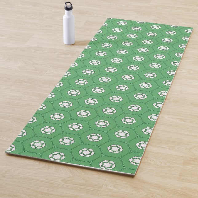 Tapete De Yoga Mint green hexagons and stars yoga mat (In Situ)