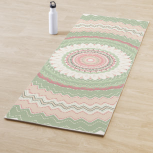 Tapete De Yoga Mint Green Pink Mandala 