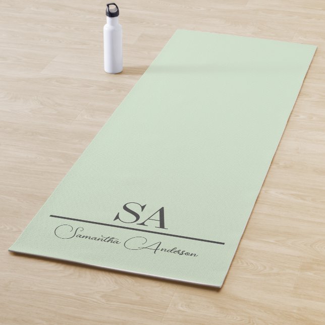 Tapete De Yoga Mint Yoga Mat Verde Pastel Personalizado (In Situ)