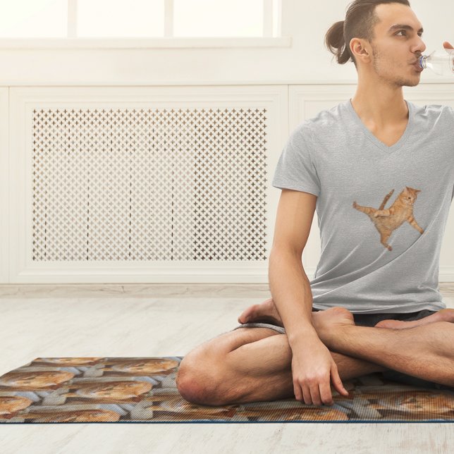 Tapete De Yoga Modelo de Foto Azulejado Família Pet Gato Cachorro (Criador carregado)