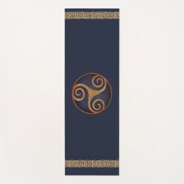 Tapete De Yoga Modelo Personalizado Céltico Triskelion (Azul)