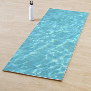 Tapete De Yoga Modelo Piscina de água azul-aqua-azul-claro