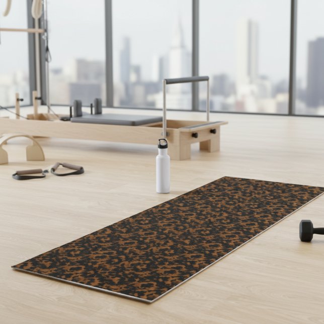 Tapete De Yoga Modern Brown Tortoise Shell Stylish (Add a touch of charm to your fitness routine with this Modern Brown Tortoise Shell Stylish Yoga Mat!)