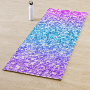 Tapete De Yoga Modern Faux Glitter Ombre