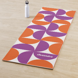 Tapete De Yoga Moderno de Meio século Vibrante