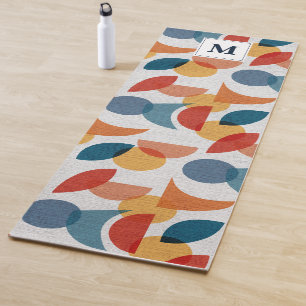 Tapete De Yoga Moderno do século médio Abstrato Geométrico Brito