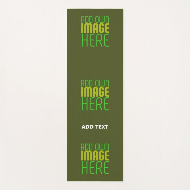 TAPETE DE YOGA MODERNO EDITABLE ARMY GREEN IMAGE TEXTO MODELO (Frente)