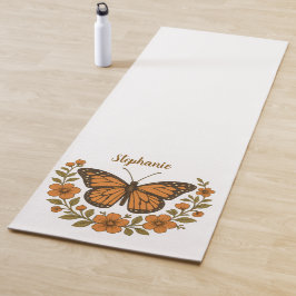 Tapete De Yoga Monarch Butterfly Floral Yoga Mat
