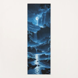 Tapete De Yoga Mondnacht am Wasserfall