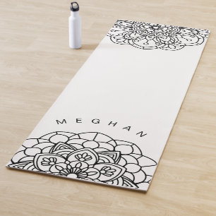 Tapete De Yoga Monocromo Mandala ⎥ Monograma Ioga Mat