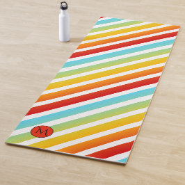 Tapete De Yoga Monograma Arco-Íris Strike Yoga Mat Personalizado