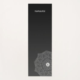 Tapete De Yoga Monograma Black Ombre Modern Yoga Mat