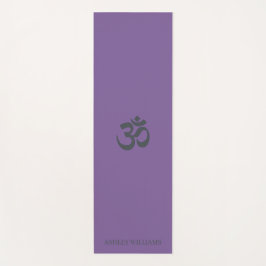 Tapete De Yoga Monograma Chic Símbolo Om Yoga Mat Purple