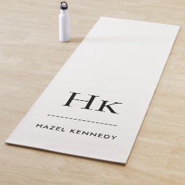 Tapete De Yoga Monograma de Assinatura Simples, Moderno, Monogram
