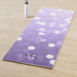 Tapete De Yoga Monograma de bolachas roxas ultravioletas