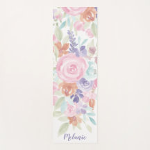 Monograma de cor floral de lavanda rosa