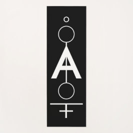 Tapete De Yoga Monograma de desenho geométrico.