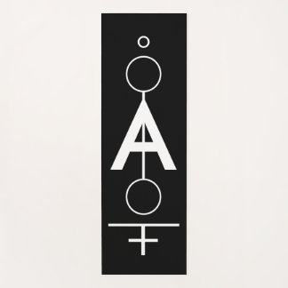 Tapete De Yoga Monograma de desenho geométrico.