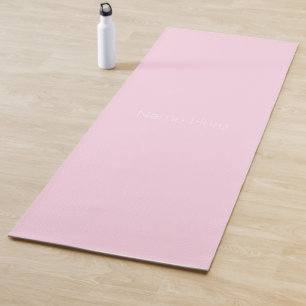 Tapete De Yoga Monograma do nome personalizado da rosa claro mini