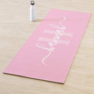 Tapete De Yoga Monograma Feminino Grande em Letra de Forma