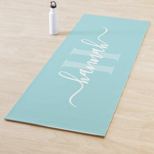 Tapete De Yoga Monograma Feminino Grande em Letra de Forma